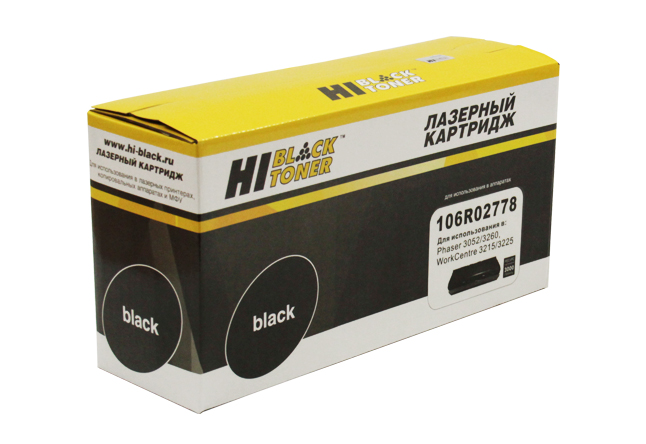 Тонер-картридж Hi-Black (HB-106R02778) для Xerox Phaser3052/3260/WC 3215/3225, 3K (новая прошивка)