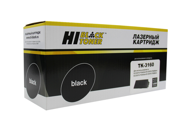Тонер-картридж Hi-Black (HB-TK-3160) для KyoceraP3045dn/P3050dn/P3055dn, 12,5K, с/ч