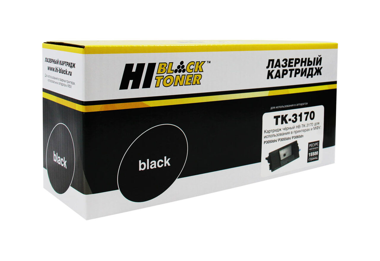 Тонер-картридж Hi-Black (HB-TK-3170) для KyoceraP3050dn/P3055dn/P3060dn, 15,5K, с/ч