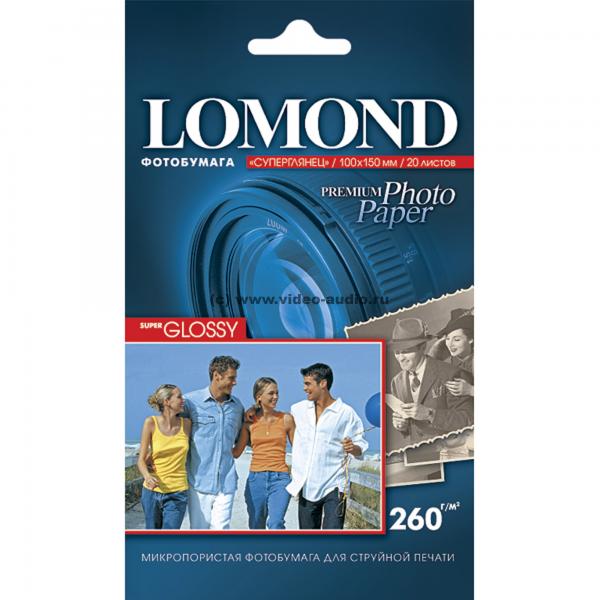 Фотобумага Lomond суперглянцевая (1103101), Super Glossy,A4, 260 г/м2, 20 л.