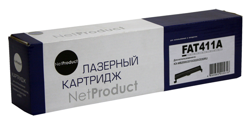 Тонер-картридж NetProduct (N-KX-FAT411A) для PanasonicKX-MB1900/2000/2020/2030/2051, 2K