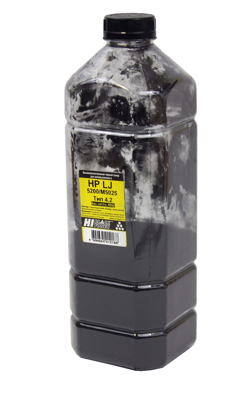 Тонер Hi-Black для HP LJ 5200/M5025, Тип 4.2, Bk, 600 г,канистра