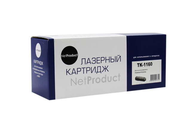 Тонер-картридж NetProduct (N-TK-1160) для KyoceraP2040dn/P2040dw, 7,2K, с чипом