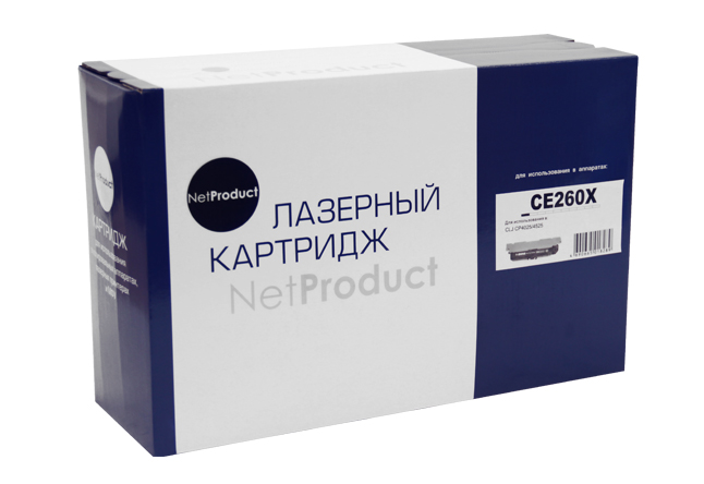 Картридж NetProduct (N-CE260X) для HP CLJ CP4025/4525,Восстановленный, Bk, 17K