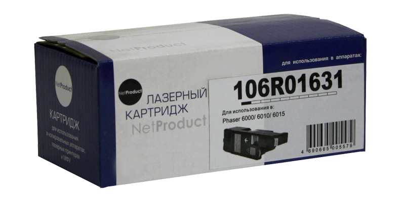 Тонер-картридж NetProduct (N-106R01631) для Xerox Phaser6000/6010/WC6015, C, 1K