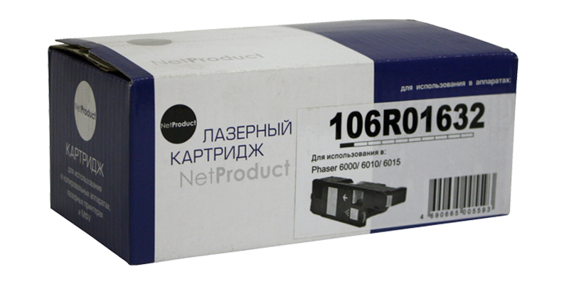Тонер-картридж NetProduct (N-106R01632) для Xerox Phaser6000/6010/WC6015, M, 1K