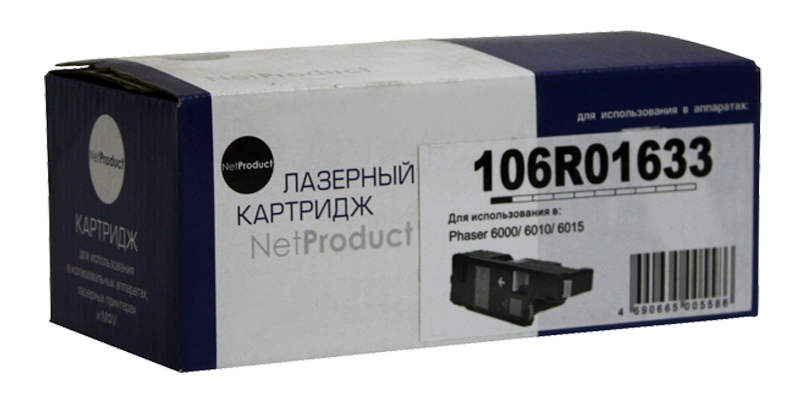 Тонер-картридж NetProduct (N-106R01633) для Xerox Phaser6000/6010/WC6015, Y, 1K