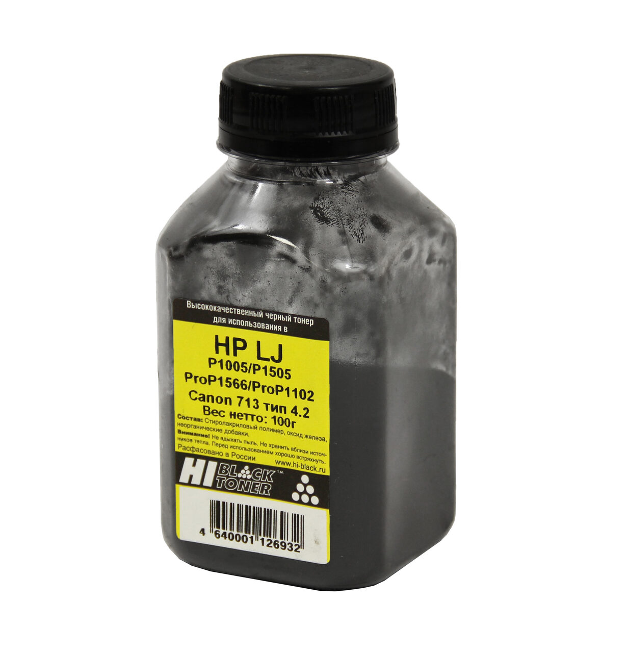 Тонер Hi-Black для HP LJP1005/P1505/ProP1566/ProP1102/Canon713, Тип 4.2, Bk, 100 г,банка