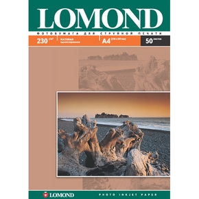 Фотобумага Lomond матовая односторонняя (0102016), A4,230 г/м2, 50 л.