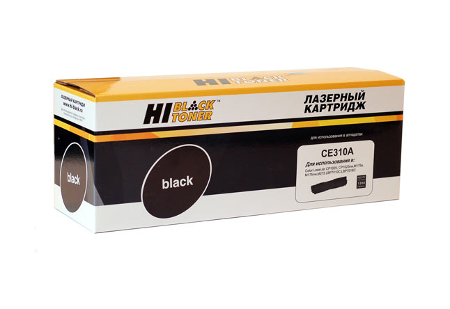 Тонер-картридж Hi-Black (HB-CE310A) для HP CLJCP1025/1025nw/Pro M175, № 126A, Bk, 1,2K