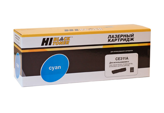Тонер-картридж Hi-Black (HB-CE311A) для HP CLJCP1025/1025nw/Pro M175, № 126A, C, 1K