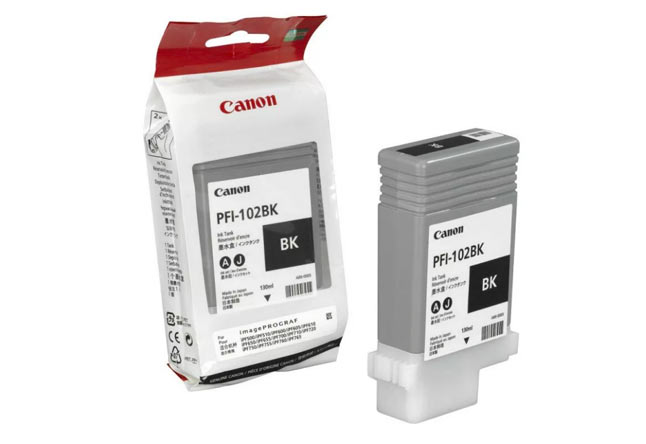 Картридж PFI-102BK Canon iPF500/ iPF600/iPF610/iPF700,130мл (O) Black 0895B001