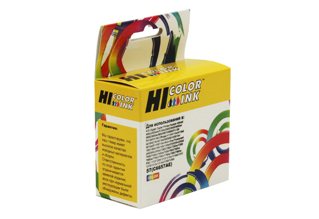Картридж Hi-Black (HB-C6657AE) для HP DJ 5550/450, №57,Color