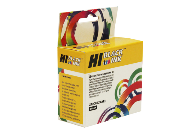 Картридж Hi-Black (HB-C8727AE) для HP DJ 3320/3325/3420,№27, Bk