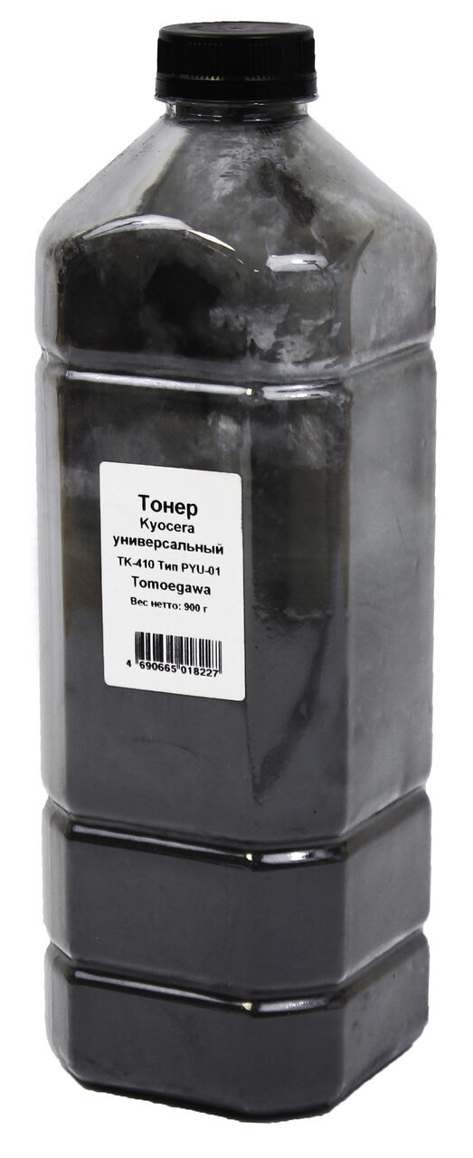 Тонер Tomoegawa Универсальный для Kyocera TK-410 (ТипPYU-01), Bk, 900 г, канистра