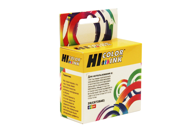 Картридж Hi-Black (HB-C8728AE) для HP DJ 3320/3325/3420,№28, Color