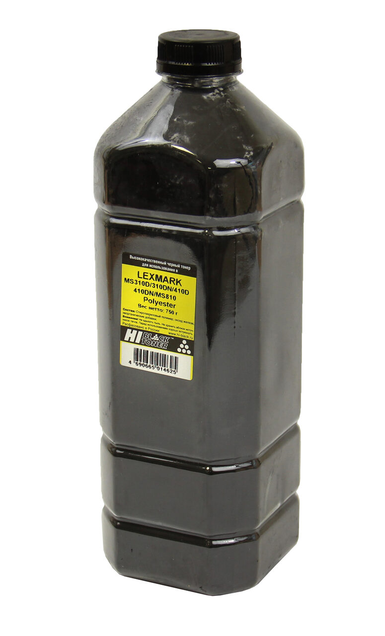 Тонер Hi-Black для LexmarkMS310d/310dn/410d/410dn/MS810dn, Polyester, Bk, 750 г,канистра