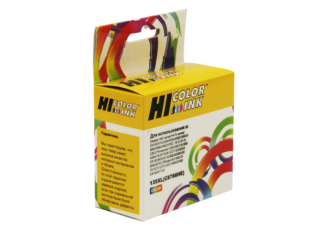 Картридж Hi-Black (HB-C8766HE) для HP DJ 6543/5743/PS8153/8453, №135XL, Color