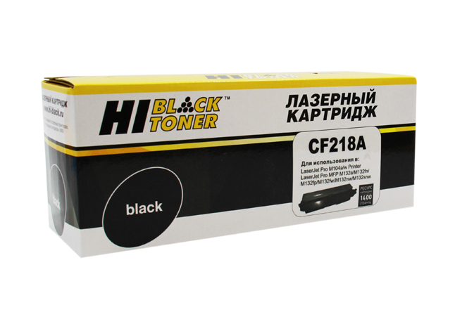 Тонер-картридж Hi-Black (HB-CF218A) для HP LJ ProM104/MFP M132, 1,4K (с чипом)