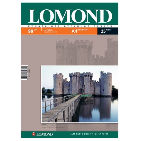 Фотобумага Lomond матовая односторонняя (0102029), A4, 90г/м2, 25 л.