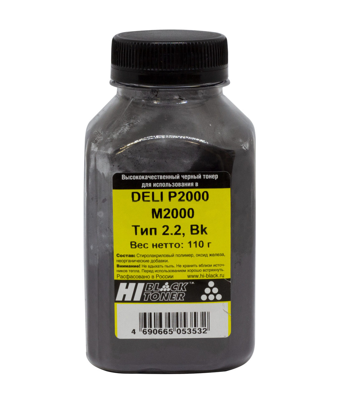 Тонер Hi-Black для DELI P2000/M2000, Тип 2.2, Bk, 110 г, банка