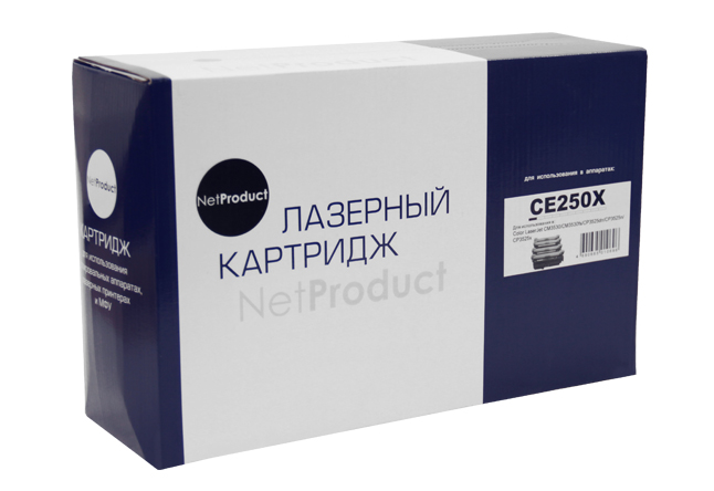 Картридж NetProduct (N-CE250X) для HP CLJ CP3525/CM3530,Восстановленный, Bk, 10,5K