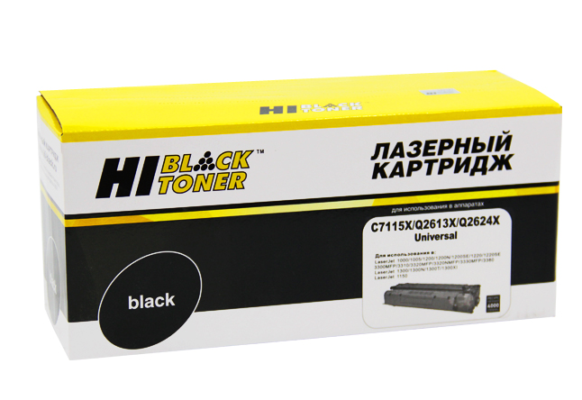 Картридж Hi-Black (HB-C7115X/Q2613X/Q2624X) для HP LJ1200/1300/1150, Универсальный, 4K
