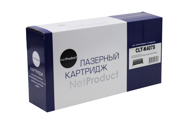 Тонер-картридж NetProduct (N-CLT-K407S) для SamsungCLP-320/320n/325/CLX-3185, Bk, 1,5K