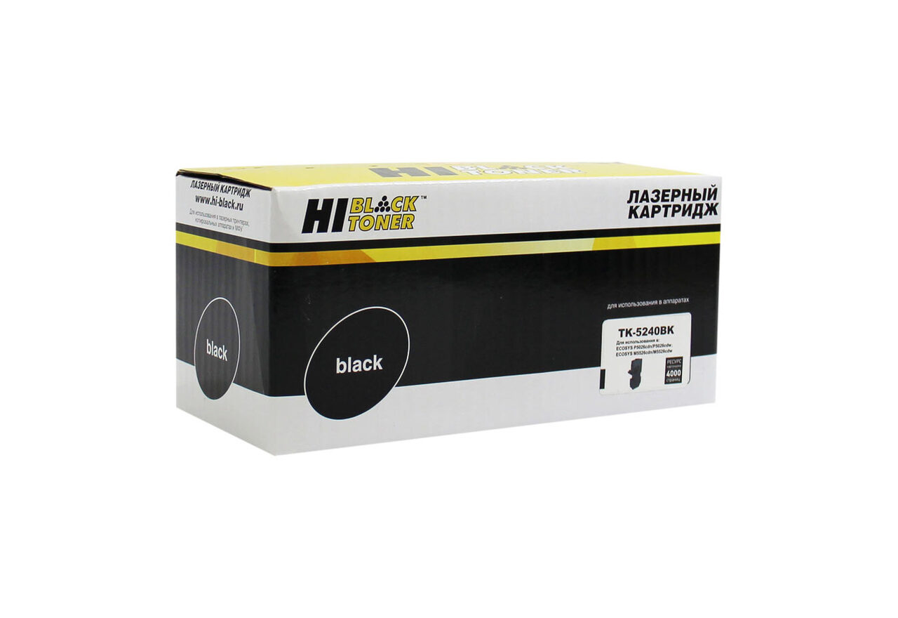 Тонер-картридж Hi-Black (HB-TK-5240Bk) для KyoceraP5026cdn/M5526cdn, Bk, 4K