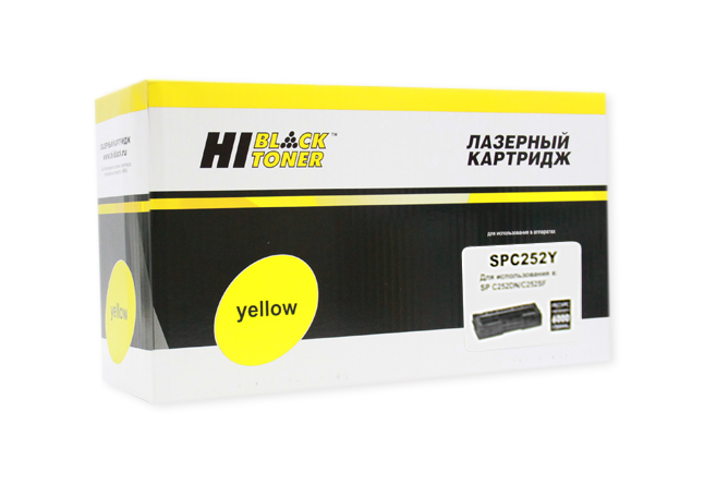 Картридж Hi-Black (HB-SPC252Y) для Ricoh AficioSPC252DN/C252SF/SPC262DNw/SPC262SFNw, Y, 6K