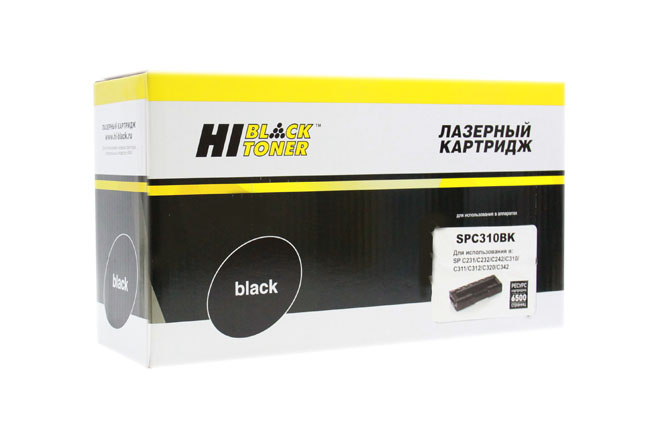 Картридж Hi-Black (HB-SPC310Bk) для Ricoh AficioSPC231/232/242/310/311/312/320, Bk, 6,5K