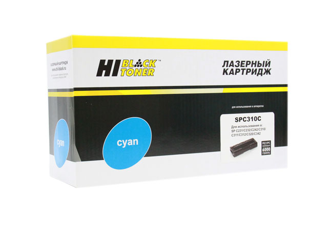 Картридж Hi-Black (HB-SPC310C) для Ricoh AficioSPC231/232/242/310/311/312/320, C, 6K