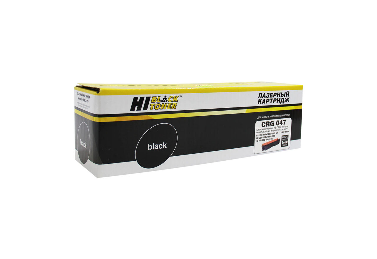 Тонер-картридж Hi-Black (HB-№047) для Canon i-SENSYSLBP112w/113w/MF112/113w, 1,6K (с чипом)