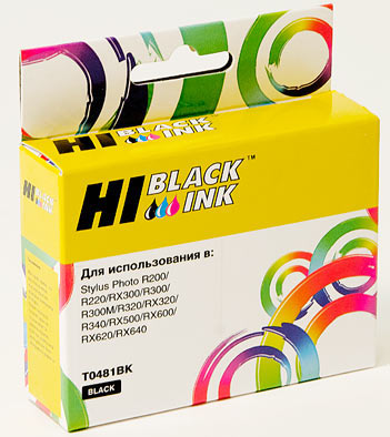 Картридж Hi-Black (HB-T0481) для Epson Stylus PhotoR200/R300/RX500/RX600, Bk