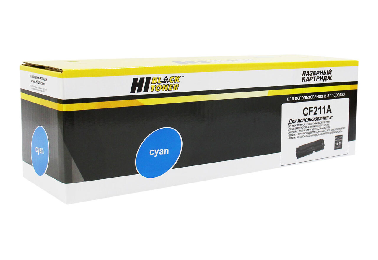 Картридж Hi-Black (HB-CF211A) для HP CLJ Pro 200M251/MFPM276, №131A, C, 1,8K