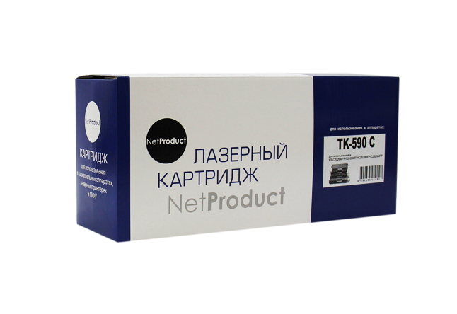 Тонер-картридж NetProduct (N-TK-590C) для KyoceraFS-C5250DN/C2626MFP, C, 5K
