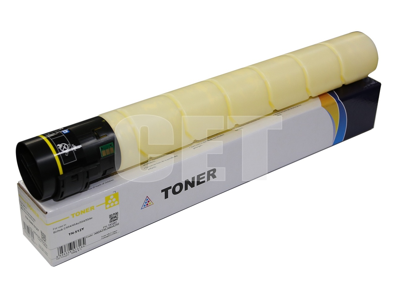 Тонер-картридж (CPT) TN-512Y для KONICA MINOLTA BizhubC454/554/454e/554e (CET) Yellow, 514г, 26000 стр., CET141257