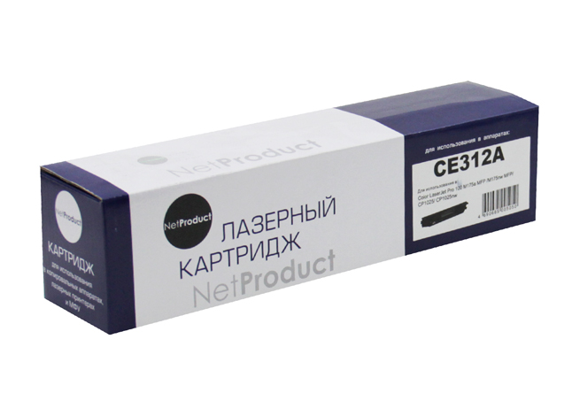 Тонер-картридж NetProduct (N-CE312A) для HP CLJCP1025/1025nw/Pro M175, Y, 1K