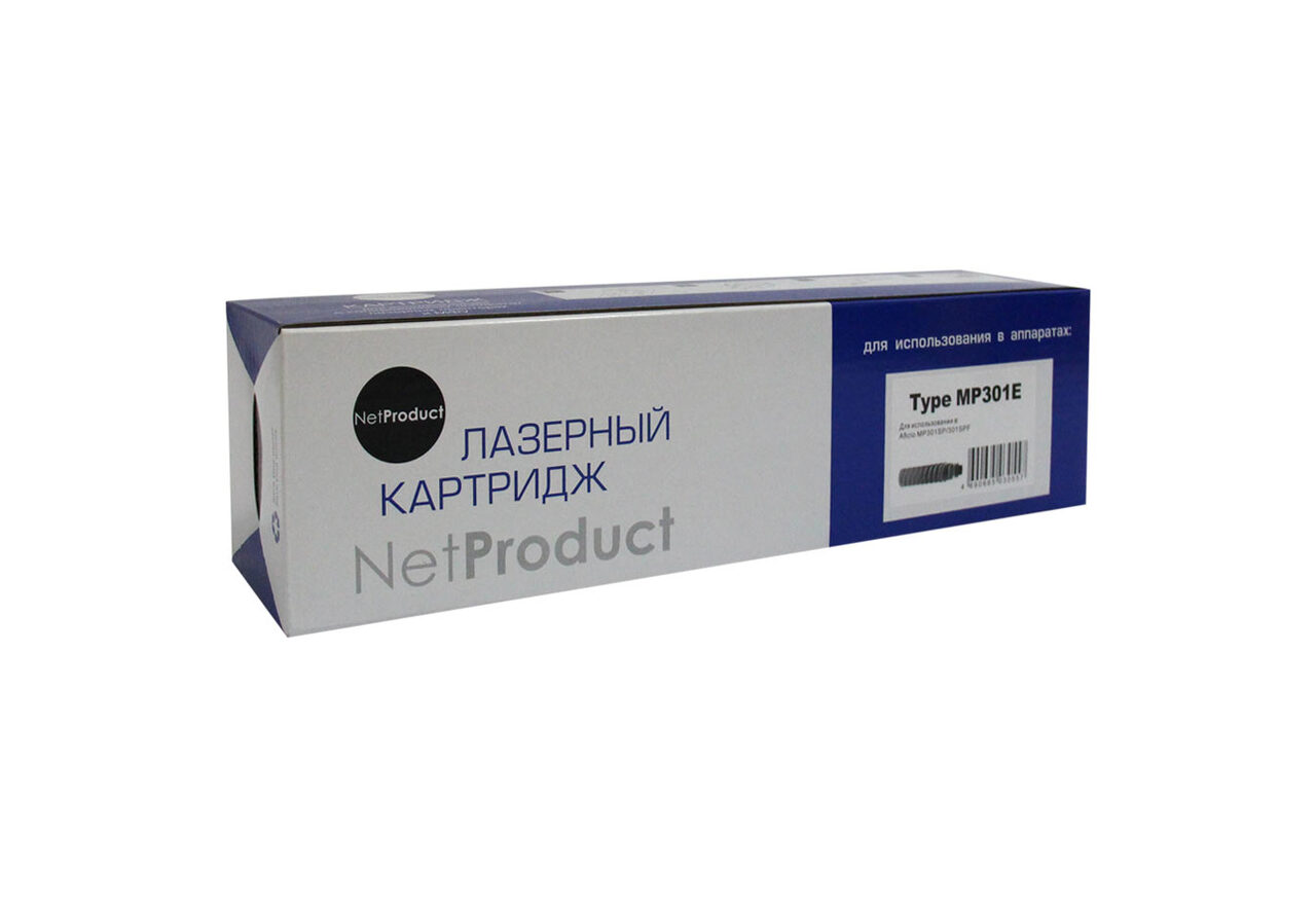 Тонер-картридж NetProduct (N-Type MP301E) для Ricoh AficioMP301SP/301SPF, туба, 8K