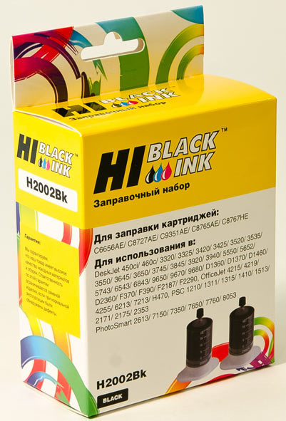 Заправочный набор Hi-Black для HPC9351A/C8765H/C8767H/HPC6656A/C8727A, Bk, 2x20 мл.