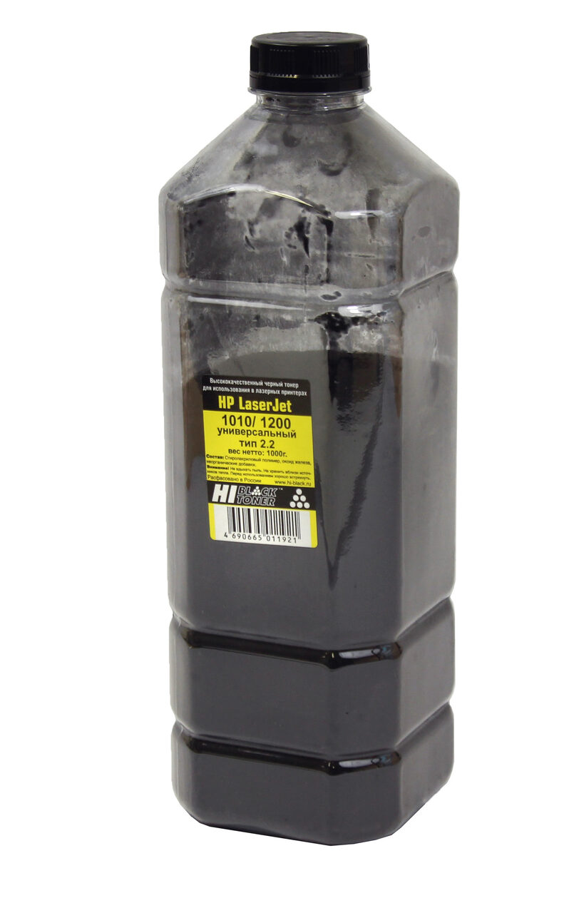 Тонер Hi-Black Универсальный для HP LJ 1010/1200, Тип 2.2,Bk, 1 кг, канистра