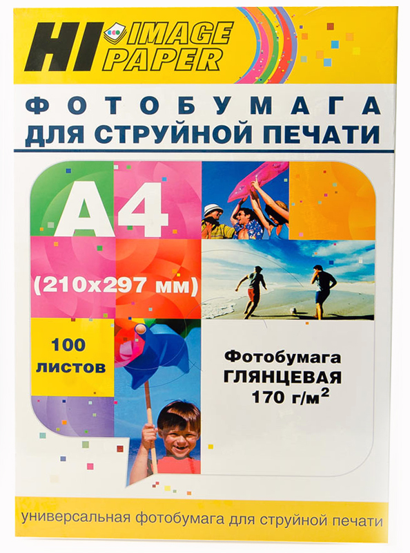 Фотобумага Hi-Image Paper глянцевая односторонняя, A4, 170г/м2, 100 л.