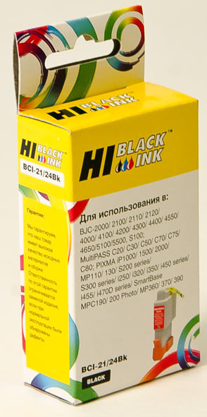 Картридж Hi-Black (HB-BCI-21/BCI-24Bk) для Canon PIXMAiP1000/1500/2000, Bk