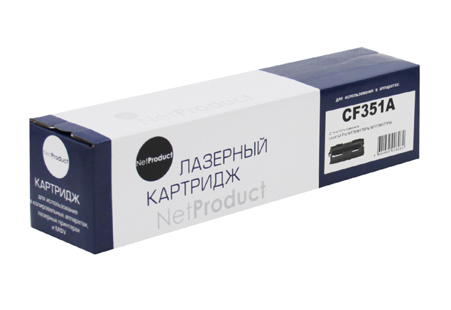 Тонер-картридж NetProduct (N-CF351A) для HP CLJ Pro MFPM176N/M177FW, C, 1K