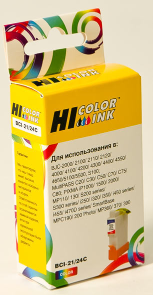 Картридж Hi-Black (HB-BCI-24C) для Canon PIXMAiP1000/1500/2000, Color