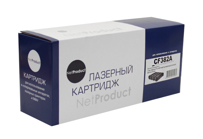 Картридж NetProduct (N-CF382A) для HP CLJ Pro MFPM476dn/dw/nw, №312A, Y, 2,7K