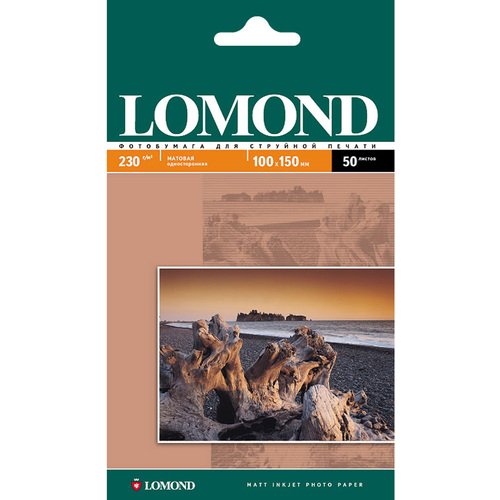 Фотобумага Lomond матовая односторонняя (0102034), 10x15см, 230 г/м2, 50 л.