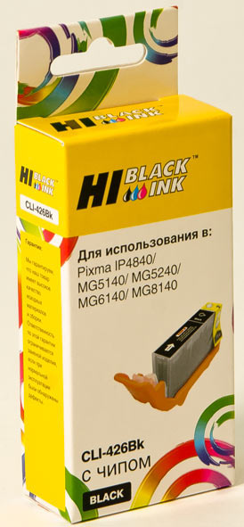 Картридж Hi-Black (HB-CLI-426Bk) для Canon PIXMAMG5140/5240/6140/8140, Bk