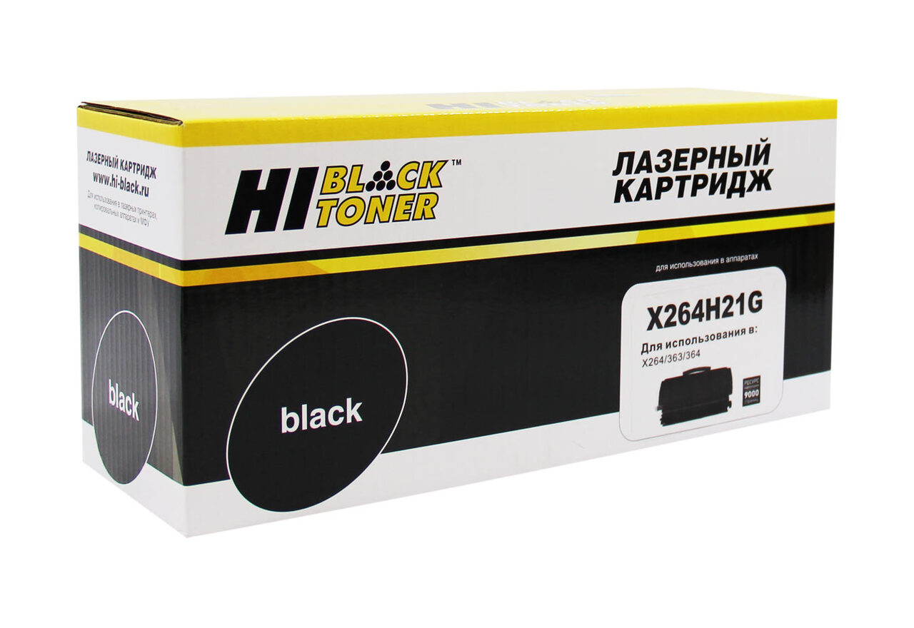 Тонер-картридж Hi-Black (HB-X264H21G) для LexmarkX264/363/364, 9K