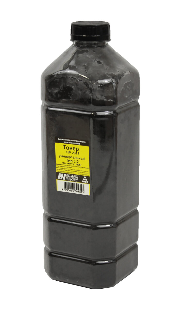 Тонер Hi-Black Универсальный для HP LJ P1160/P2015, Тип3.2, Bk, 1 кг, канистра